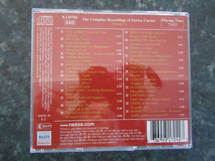 Enrico Caruso - The Complete Recordings Volume 2 (CD)