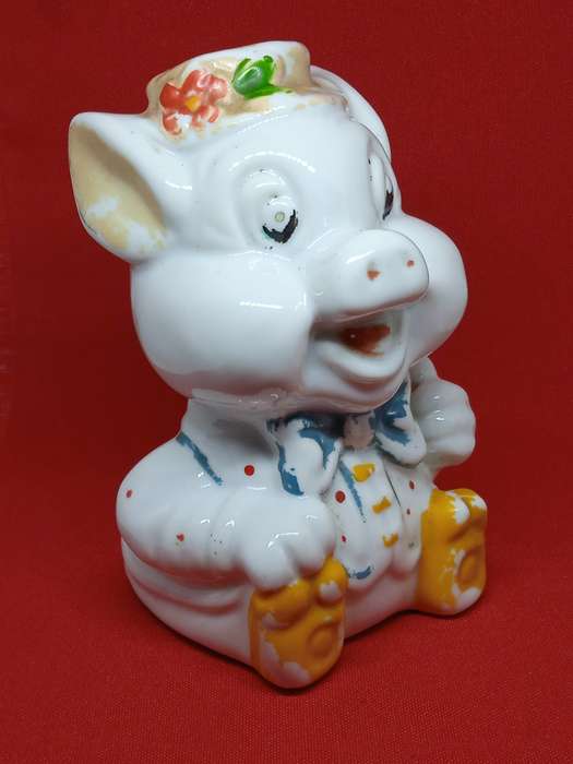 VINTAGE CERAMIC PIGGY BANK