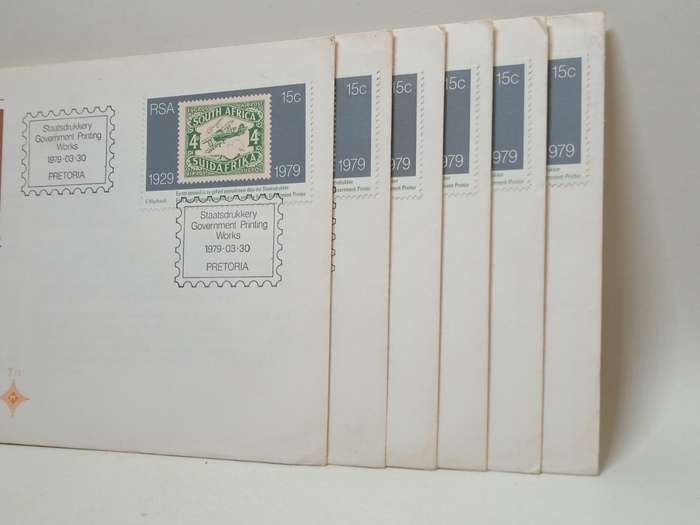 6 X 1979 R.S.A GOVERMENT PRINTING WORKS F.D.C'S