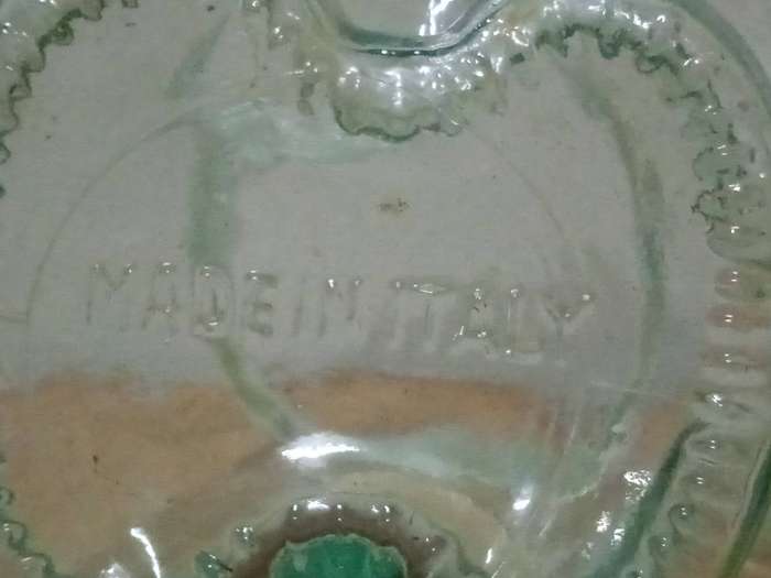 VINTAGE MADE IN ITALY GLASS ELEPHANT JAR