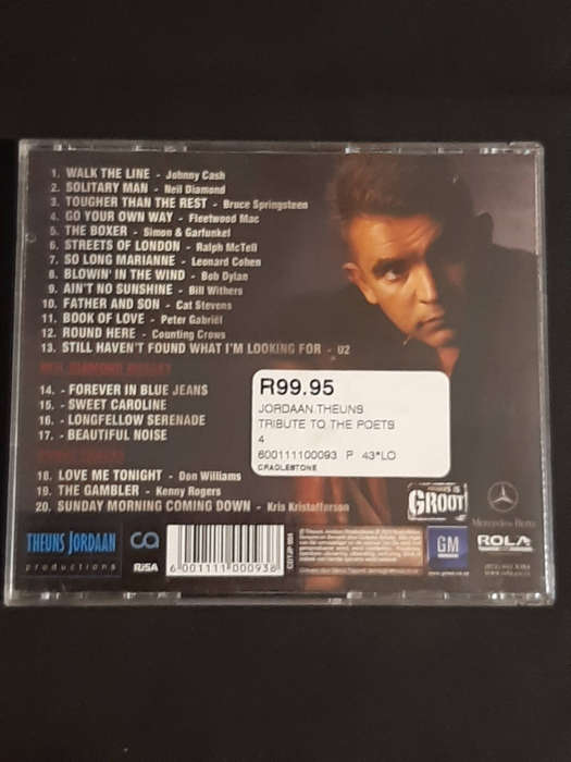 THEUNS JORDAAN  - TRIBUTE TO THE POETS CD