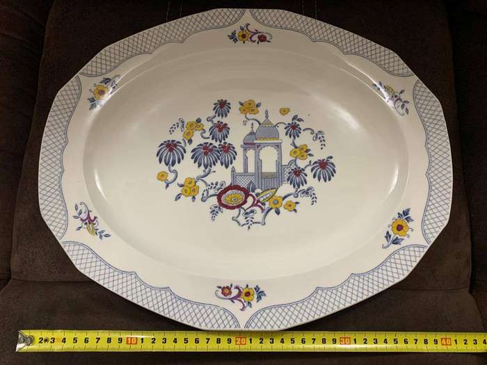 Rare Vintage Alfred Meakin England 'Omar' Large serving platter 41cm  1920s Transferware