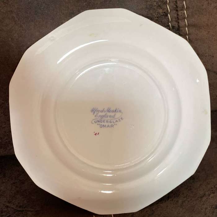 Rare Side Plates (17,5cm) Vintage Alfred Meakin England 'Omar' Lidded Tureen  1920s Transferware