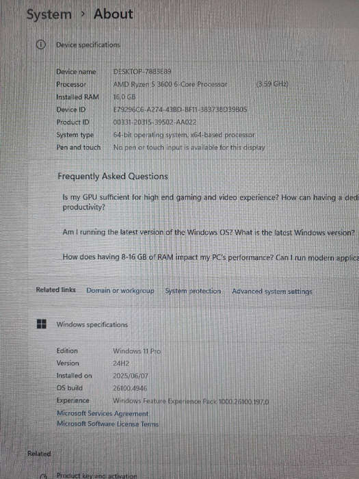Ryzen 5 3600 gaming pc