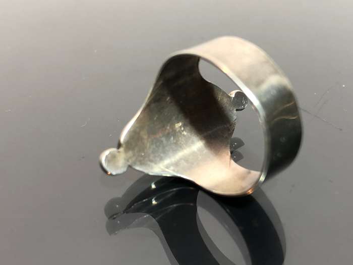 A Silver Ring set with a Red Carnelian Stone