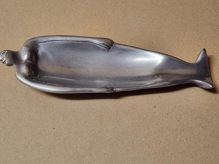 Vintage Carrol Boyes Functional Art Early Design Pewter Nut Bowl