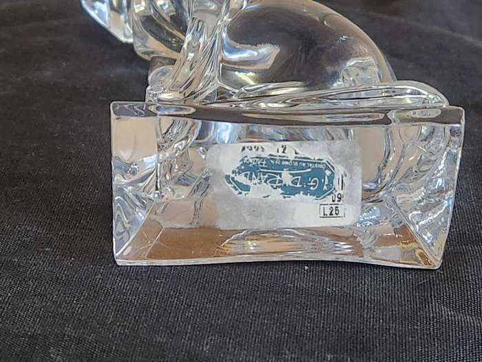 BEAUTIFUL J G DU RAND FRANCE CRYSTAL SPHINX CAT