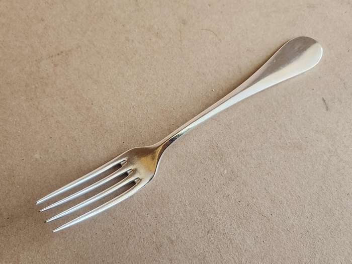 VINTAGE CHRISTOFLE FRANCE SILVER PLATED  LADDLE AND FOUR FORKS