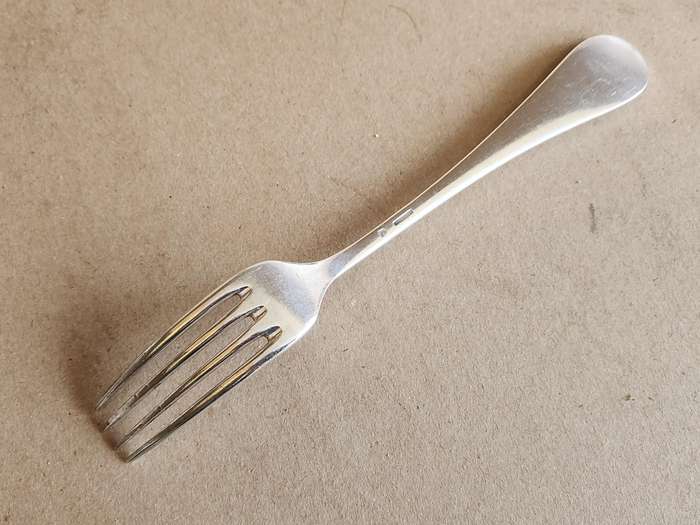 VINTAGE CHRISTOFLE FRANCE SILVER PLATED  LADDLE AND FOUR FORKS