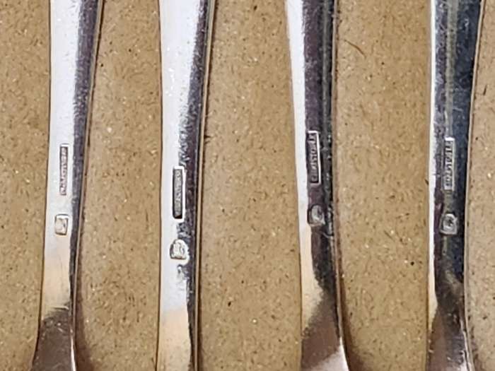VINTAGE CHRISTOFLE FRANCE SILVER PLATED  LADDLE AND FOUR FORKS