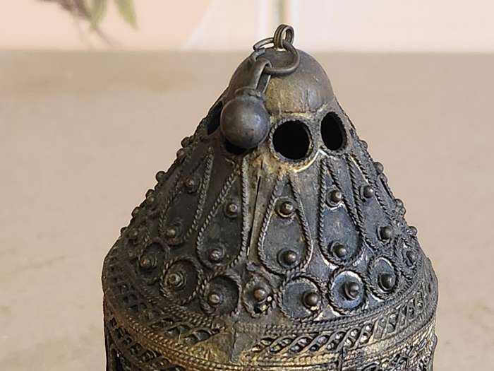 RARE VINTAGE SILVER PLATED EASTERN INCENSE BURNER