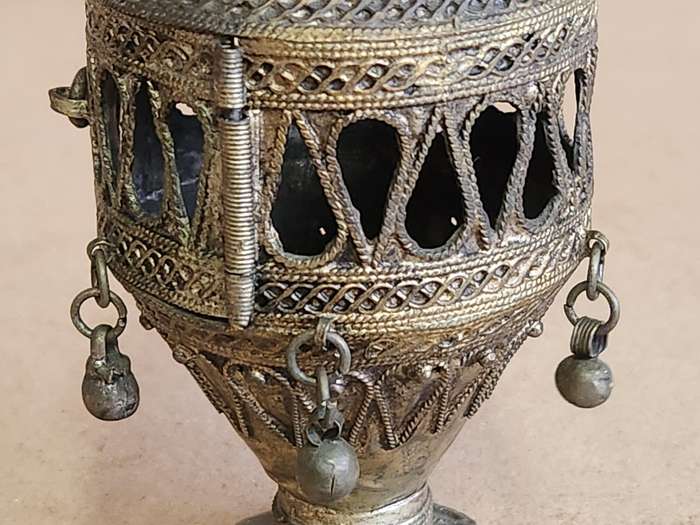 RARE VINTAGE SILVER PLATED EASTERN INCENSE BURNER