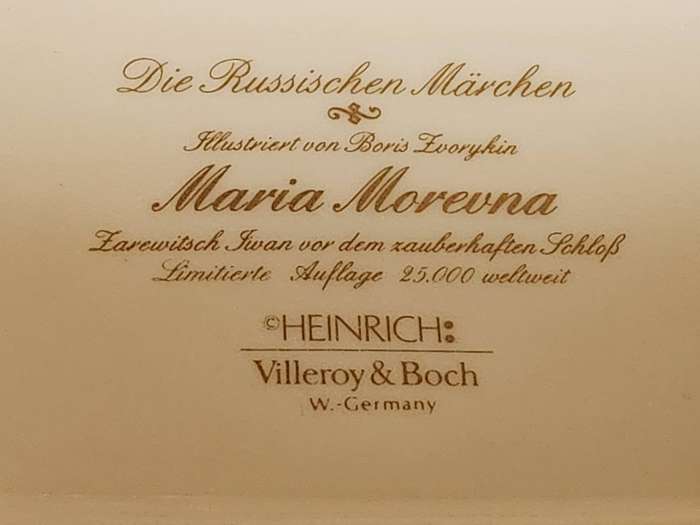 Vintage Villeroy and Boch Heinrich Russian Fairy Tales Trinket Box