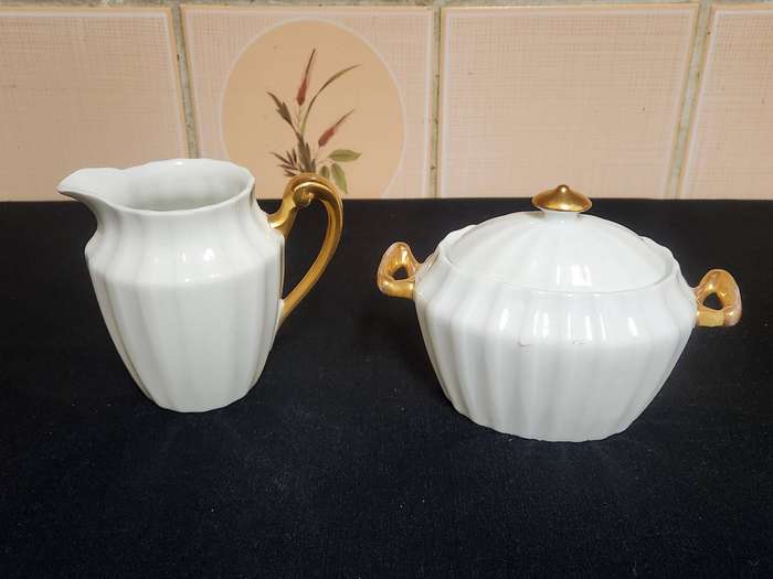 Vintage R S Tillowitz Silesia Creamer and Sugar Bowl