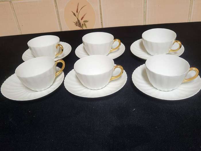 Vintage R S Tillowitz Silesia Set of Six Cups and Saucers