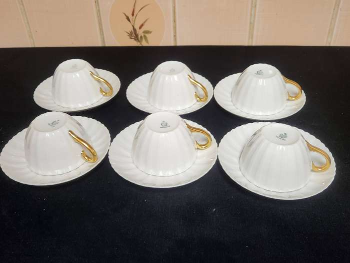 Vintage R S Tillowitz Silesia Set of Six Cups and Saucers