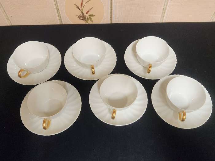 Vintage R S Tillowitz Silesia Set of Six Cups and Saucers