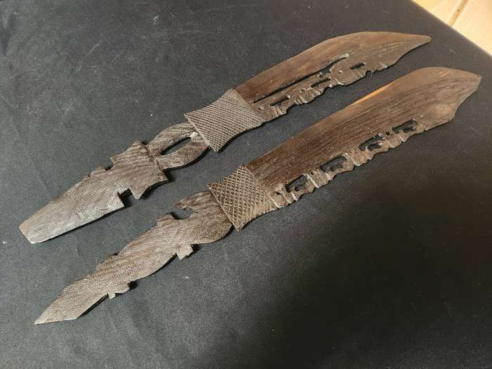 African Ornamental Wooden Swords
