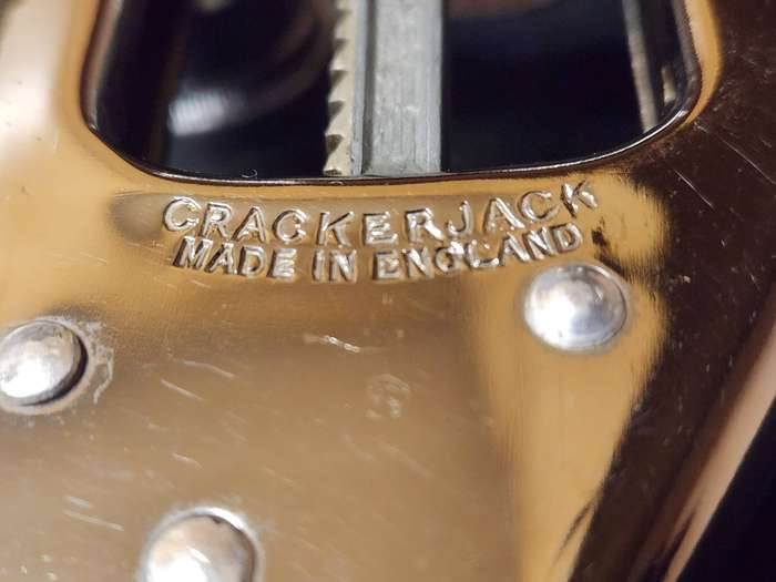 VINTAGE CHROMIUM CRACKERJACK NUTCRACKER, MADE IN ENGLAND