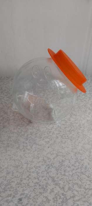 SMILE-DESIGN BORGONOVO ITALY-GLASS-COOKIE CANDY JAR
