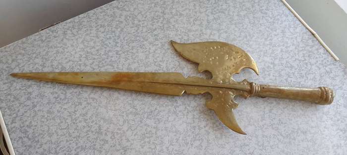 Solid Brass Halberd Spear Axe Hook Wall Mount