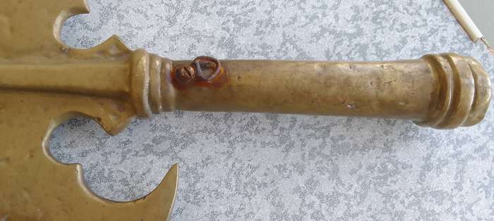 Solid Brass Halberd Spear Axe Hook Wall Mount