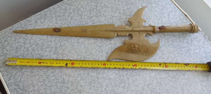 Solid Brass Halberd Spear Axe Hook Wall Mount