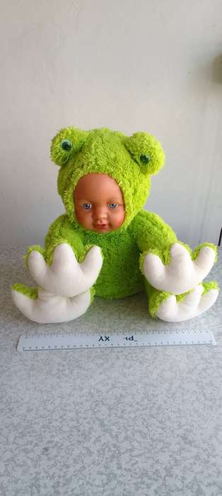 Soft Frog Toy with Face