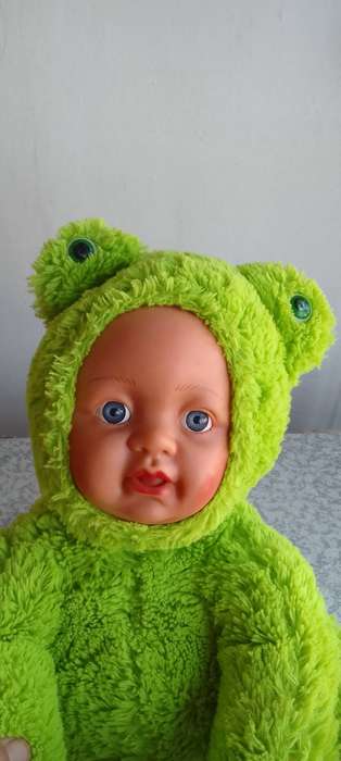 Soft Frog Toy with Face