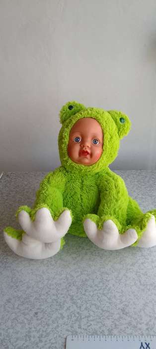 Soft Frog Toy with Face