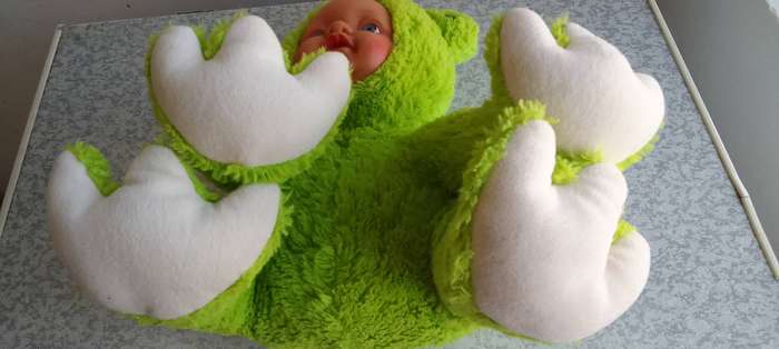Soft Frog Toy with Face