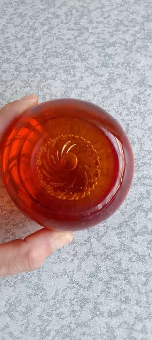 Solid  Vintage Orange/Amber?  Glass Paper Weight