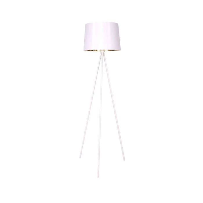 LAMP FLOOR-WHITE METAL
