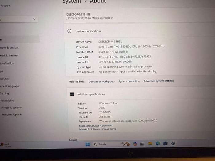 HP ZBook Firefly 15 G7 Workstation | 10th GEN i5, 8GB RAM, 256GB SSD, FHD, Intel UHD Graphics, LTE