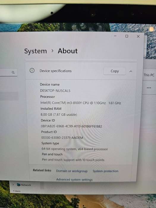 Microsoft Surface Go 2 (1927) 128GB, Intel Core m3 8th Gen Wi-Fi + 4G