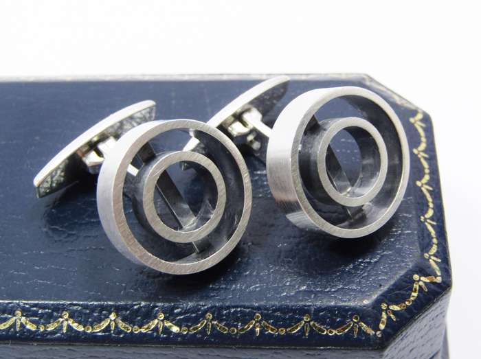 Pair of Danish Modernist Niels Erik From Silver Cufflinks