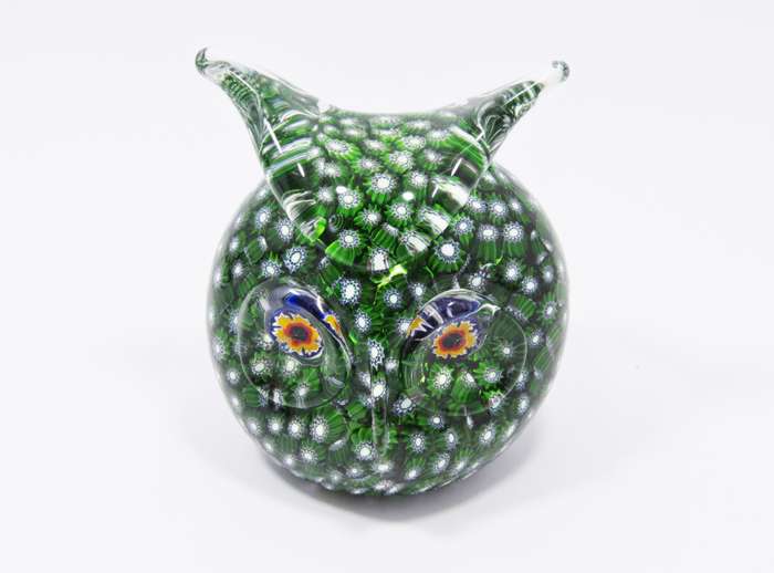 A Lovely Large Vintage Murano Millefiori Owl