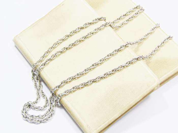 A Lovely Long Snake Chain in Sterling Silver.