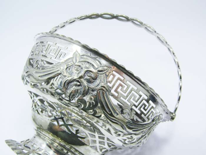 Antique Gothic Revival Silver-Plated Sweets Basket