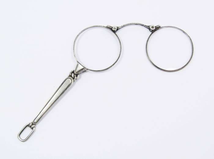 Lovely Antique Silver Lorgnette Glasses