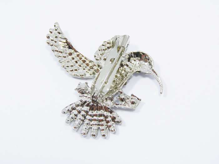 Sparkling Costume Jewellery Hummingbird Brooch