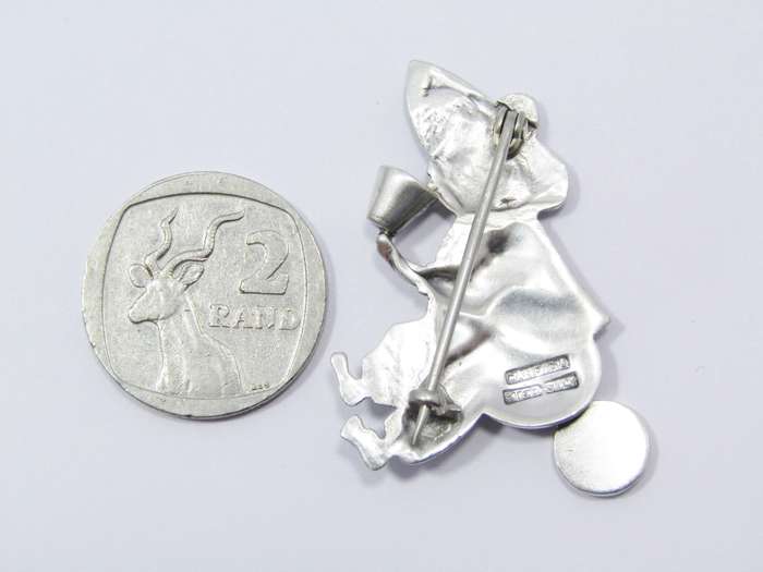 A Gorgeous Candida  Mexican Mariachi Band Brooch in Sterling Silver
