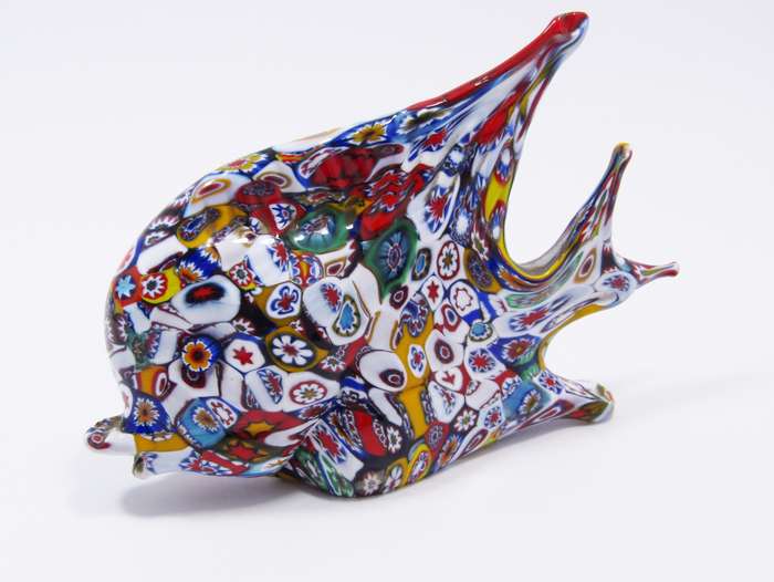 A Stunning Large Vintage Murano Millefiori Fish