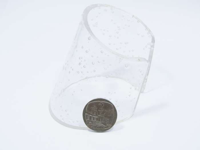Quirky Acrylic with Bubbles Cuff Bangle