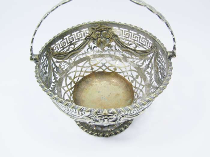 Antique Gothic Revival Silver-Plated Sweets Basket