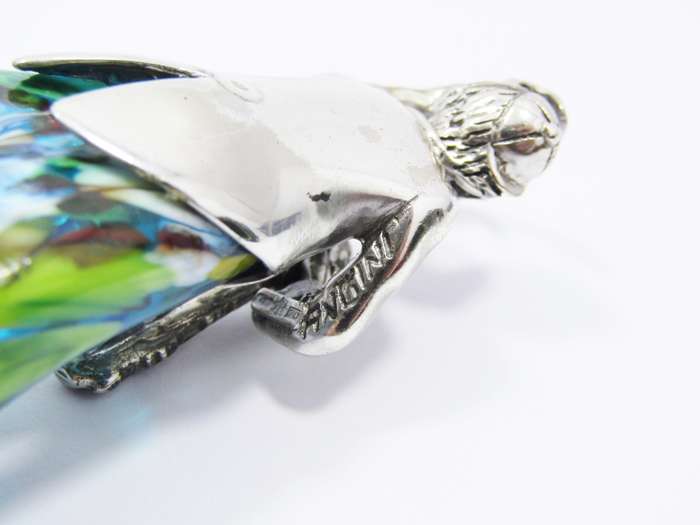 Rare Find! Italian Silver & Murano Glass Figurine