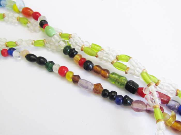 Set of Two Vintage Czech Bohemian Art Glass Necklace