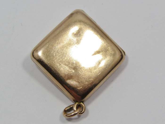 Antique/Vintage 9CT Rose Gold & Ruby Locket Pendant