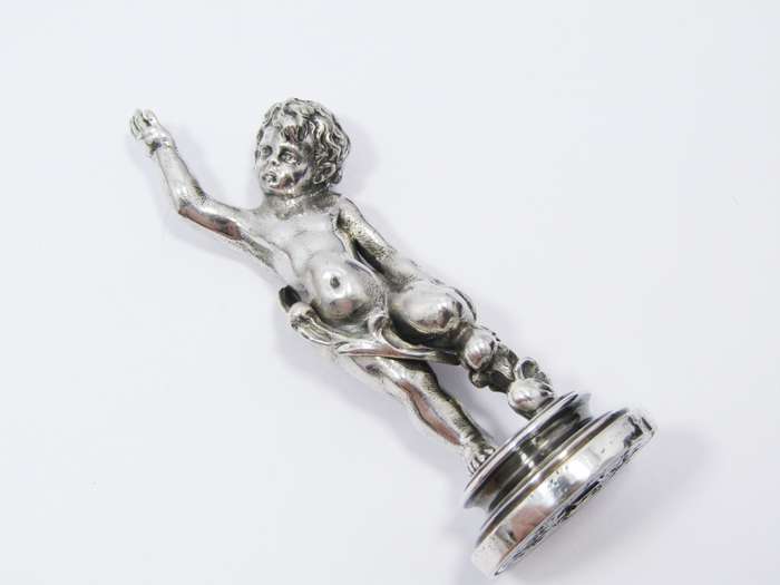Rare Find! Antique (c1900) German 800 Solid Silver Wax Seal