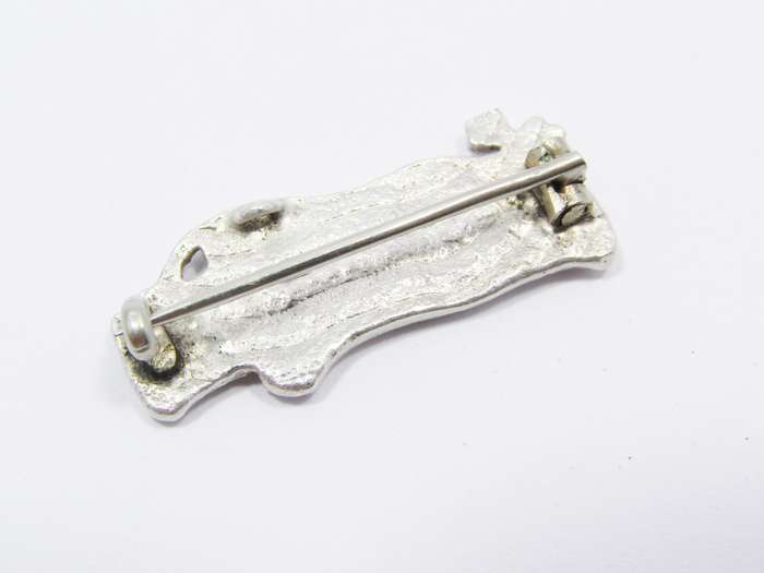Lovely Vintage Sterling Silver Panther Brooch